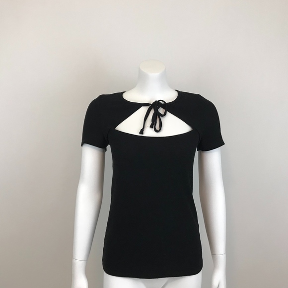 Urban Outfitters Tops - Project Social T Keyhole Front Black Knit Shirt L